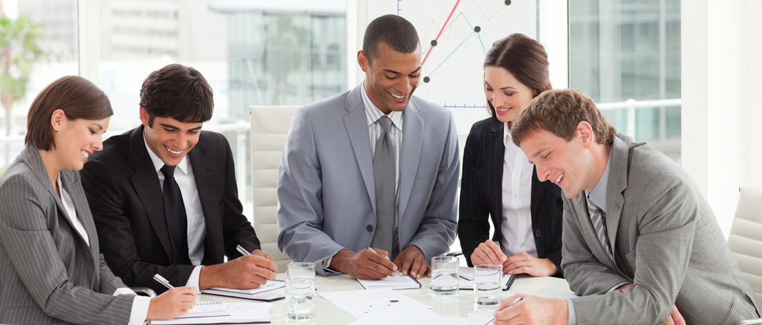 business people at meeting